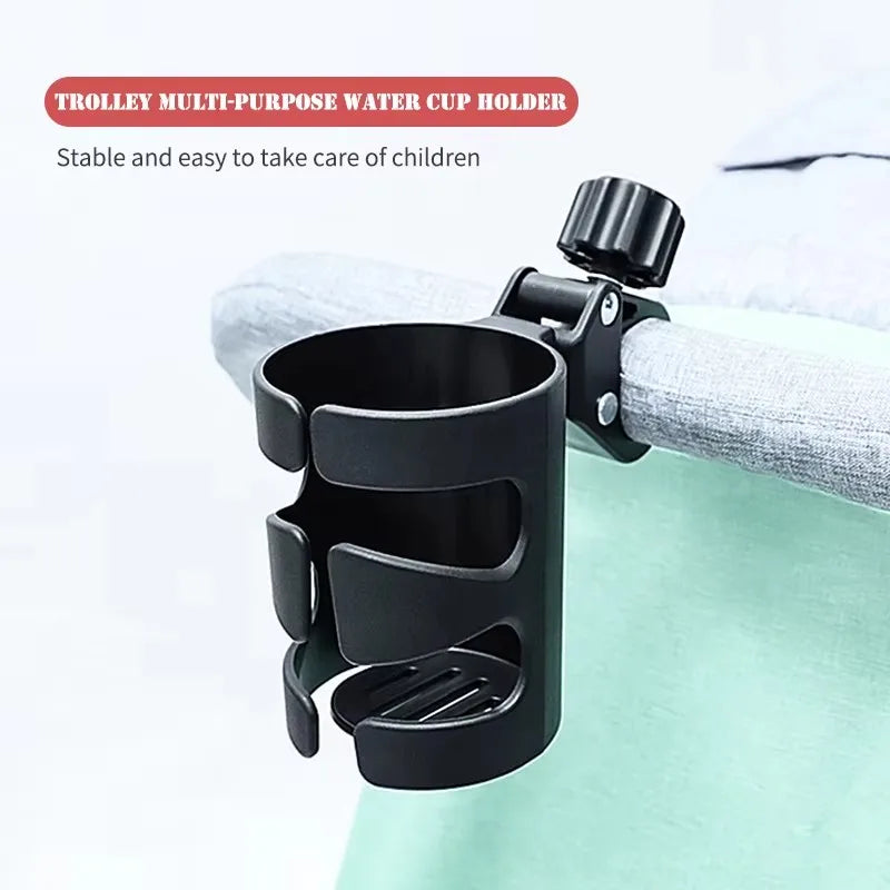 1pc Plastic Bicycle Cup Holder, Baby Stroller Accessories, Universal 360 Degree Rotating Beverage Bottle Holder