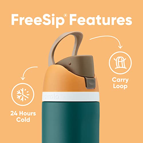 Owala FreeSip Insulated Stainless Steel Water Bottle with Straw for Sports Travel and School BPAFree Sports Water Bottle 24 oz Camo Cool