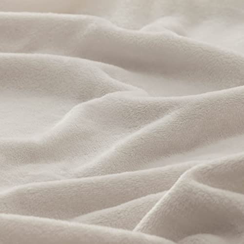 Bedsure Fleece Bed Blankets Queen Size Grey  Soft Lightweight Plush Fuzzy Cozy Luxury Blanket Microfiber 90x90 inches
