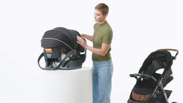 Chicco Bravo Primo Trio Travel System QuickFold Stroller with Chicco KeyFit 35 Zip ExtendedUse Infant Car Seat and Stroller Combo  SpringhillBlack