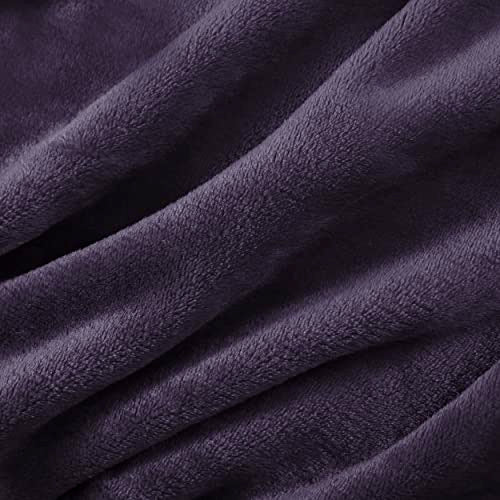 Bedsure Fleece Bed Blankets Queen Size Grey  Soft Lightweight Plush Fuzzy Cozy Luxury Blanket Microfiber 90x90 inches