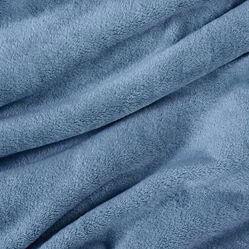 Bedsure Fleece Bed Blankets Queen Size Grey  Soft Lightweight Plush Fuzzy Cozy Luxury Blanket Microfiber 90x90 inches