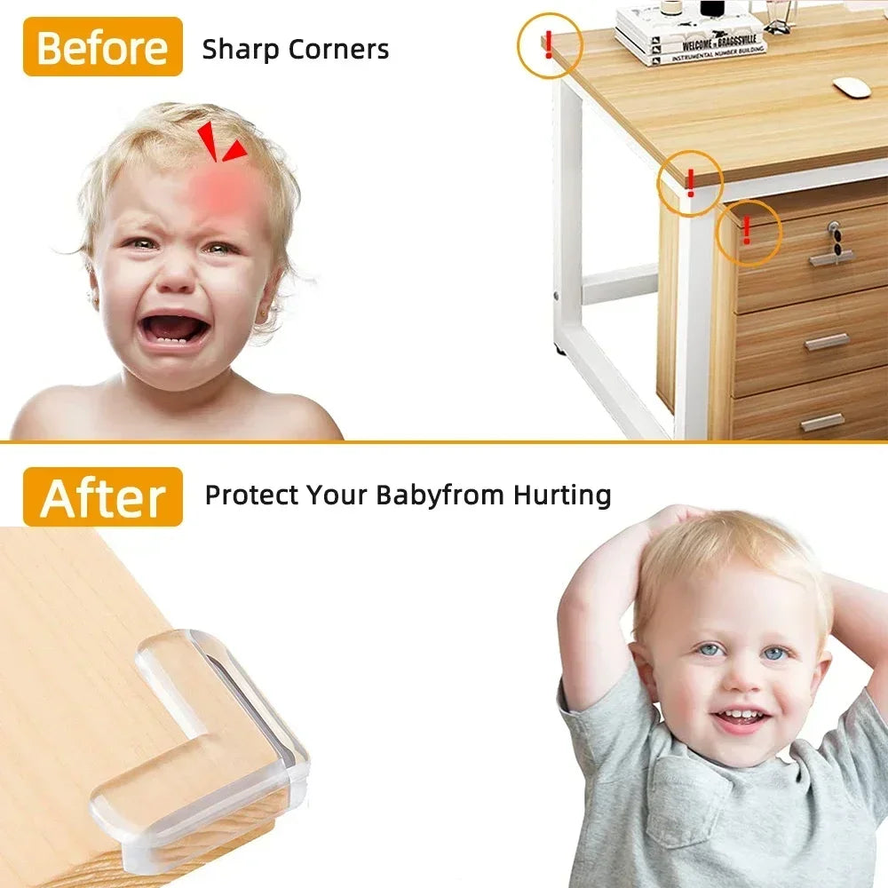 4/8pcs Baby Safety Corner Silicone Protector Table Soft Transparent Children Anti Collision Corner Edge Protection Guards