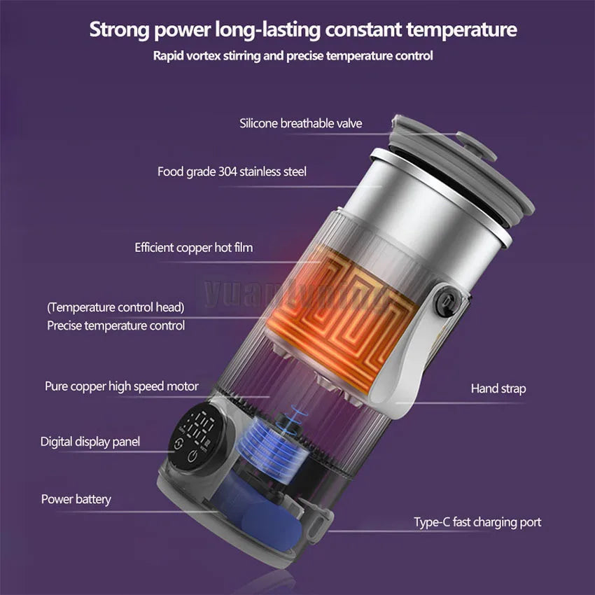 Baby Bottle wireless Warmer For Breast Milk Newborn Baby Feeding Bottle Adjustable Heating Warmer Portable Baby Accessories