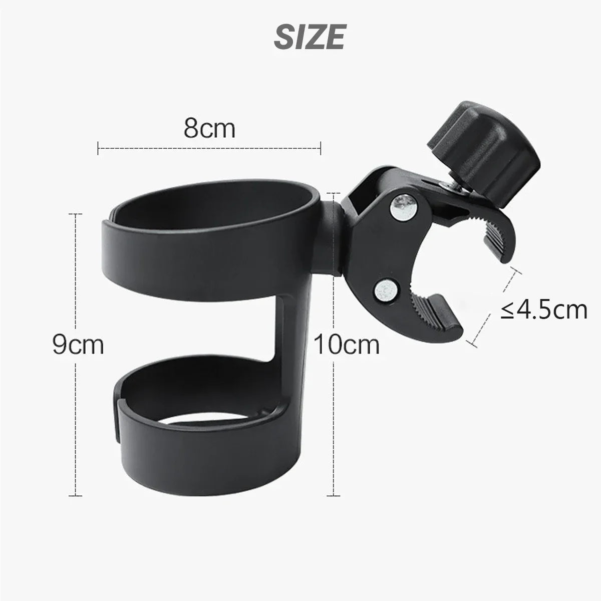 360 Adjustable Stroller Water Cup Holder Kid Car Bottle Holders Baby Toddler Wheelchair Drink Cups Bracket Mount Stand