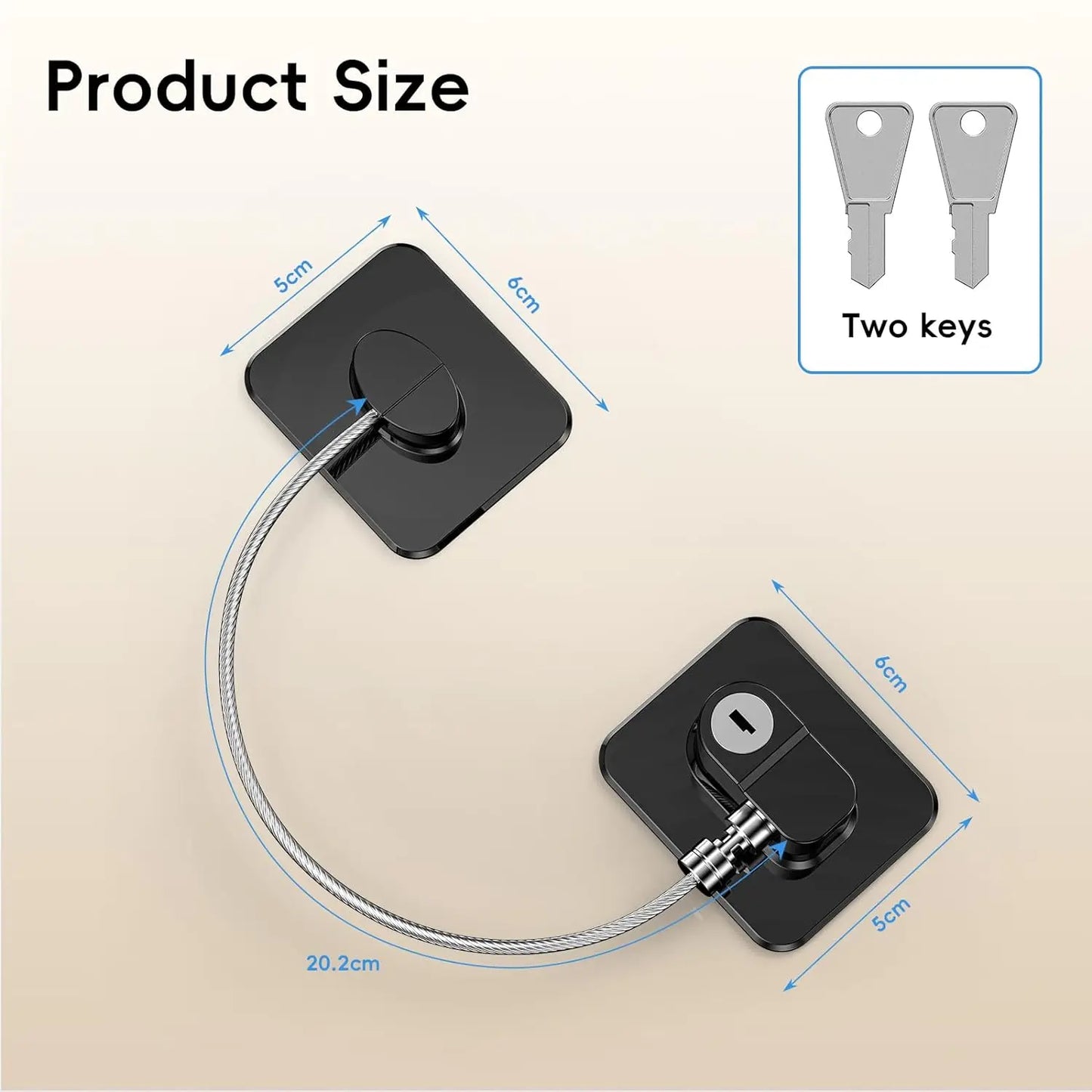 Baby Safety Refrigerator Lock with Keys Infant Security Cabinet Locks Sliding Closet Door Locks  Baby Security Protection