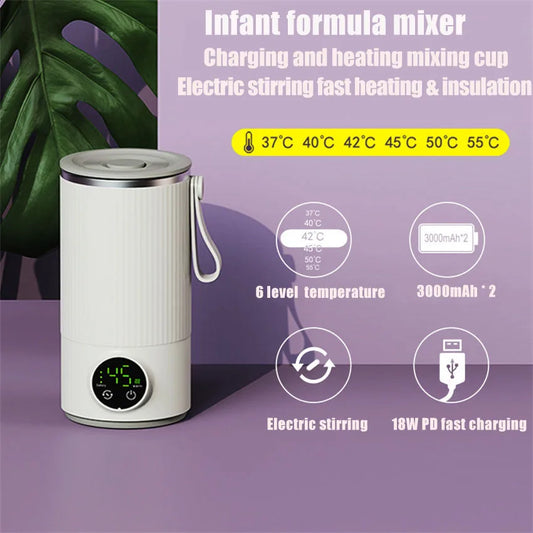 Baby Bottle wireless Warmer For Breast Milk Newborn Baby Feeding Bottle Adjustable Heating Warmer Portable Baby Accessories