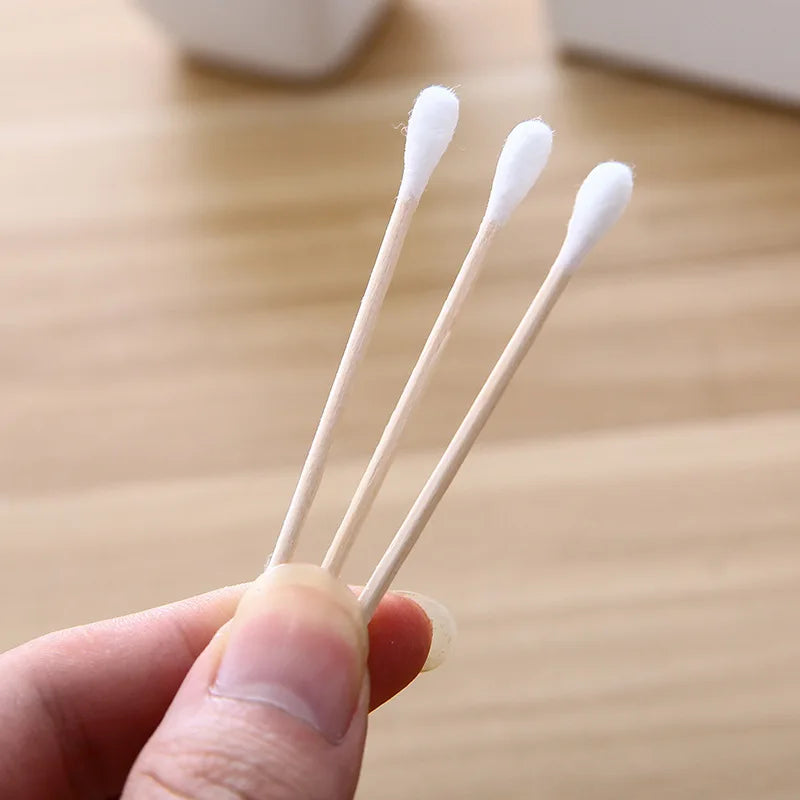 100pcs Bamboo Baby Cotton Swab Cleaning of Ears Tampons Health Beauty Cotton Swab Ear Cleaning Sticks